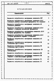 Состав фльбома. Типовой проект 183-24-190.84Альбом 6 Ведомости потребности в материалах