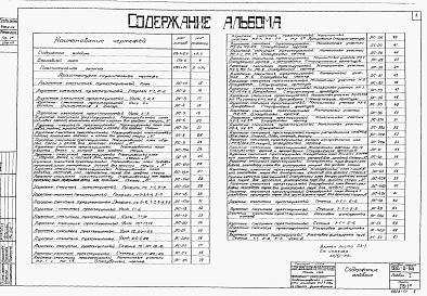 Состав фльбома. Типовой проект 902-2-66Альбом 1 Часть 1 - Общая пояснительная записка и архитектурно-строительная часть. Часть 2 - Технологическая, механическая и электротехническая части