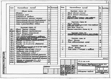 Состав фльбома. Типовой проект 183-24-282.13.88Альбом 1 Архитектурно-строительные, санитарно-технические и электротехнические чертежи