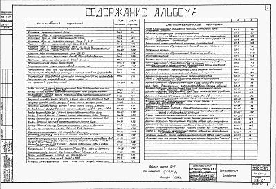 Состав фльбома. Типовой проект 902-2-67Альбом 1 Часть 1 - Общая пояснительная записка и архитектурно-строительная часть. Часть 2 - Технологическая, механическая и электротехническая части