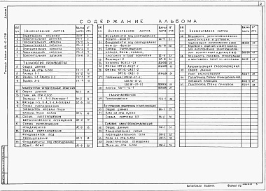 Состав фльбома. Типовой проект 814-5-27.91Альбом 1 Пояснительная записка.  Технология производства. Архитектурно-строительные решения. Газоснабжение. Внутренние водопровод и канализация. Силовое электрооборудование. Автоматизация газоснабжения     