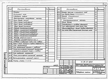 Состав фльбома. Типовой проект 184-24-182.84Альбом 1 Архитектурно-строительные и электротехнические чертежи