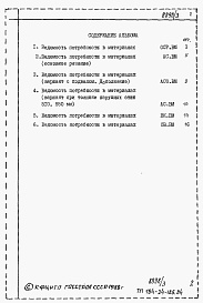 Состав фльбома. Типовой проект 184-24-185.84Альбом 5 Ведомости потребности в материалах