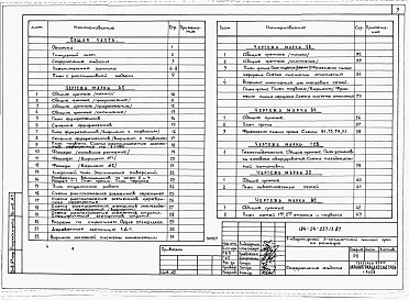 Состав фльбома. Типовой проект 184-24-237.13.87Альбом 1 Архитектурно-строительная, санитарно-техническая и электротехническая части