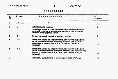 Состав фльбома. Типовой проект 902-1-145.88Альбом 11 Сметы. Подземная часть. 