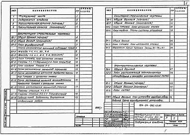 Состав фльбома. Типовой проект 184-24-267.13.87Альбом 1 Архитектурно-строительная, санитарно-техническая и электротехническая части