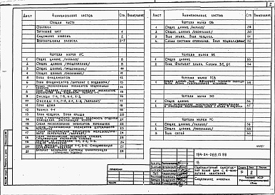 Состав фльбома. Типовой проект 184-24-289.13.88Альбом 1 Архитектурно-строительные, санитарно-технические и электрические чертежи