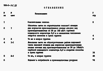 Состав фльбома. Типовой проект 902-1-125.87Альбом 8 Сметы. Подземная часть     