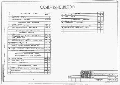 Состав фльбома. Типловой проект 503-6-2Альбом 1 Генеральный план, транспорт, архитектурно-строительная, санитарно-техническая, электротехническая части и слаботочные устройства    