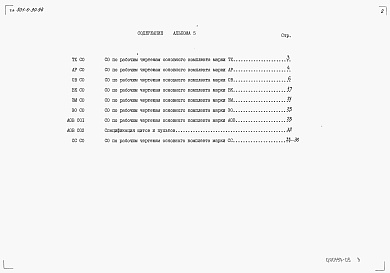 Состав фльбома. Типовой проект 501-6-30.94Альбом 5 Спецификации оборудования     