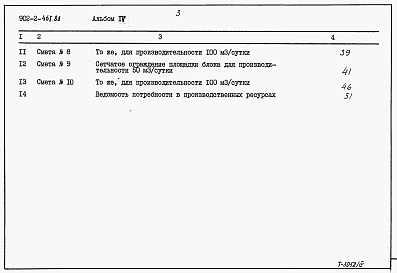 Состав фльбома. Типовой проект 902-2-461.88Альбом 4 Сметы