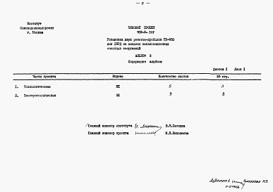 Состав фльбома. Типовой проект 902-2-308Альбом 3 Заказные спецификации
