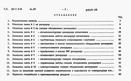 Состав фльбома. Типовой проект 902-5-16.86Альбом 8 Сметы    