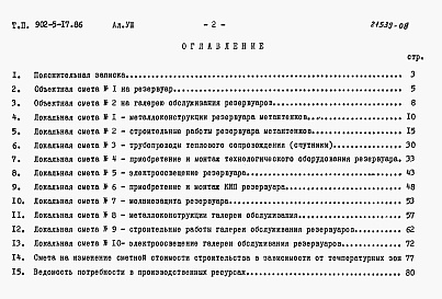 Состав фльбома. Типовой проект 902-5-17.86Альбом 8 Сметы    