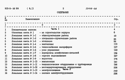 Состав фльбома. Типовой проект 902-5-60.88Альбом 8 Части 1 и 2 Сметы  