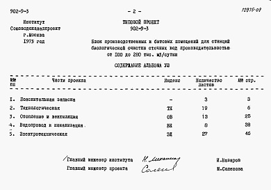 Состав фльбома. Типовой проект 902-9-3Альбом 8 Заказные спецификации