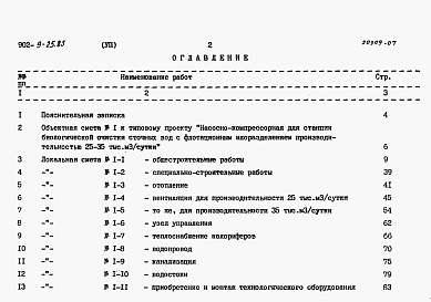 Состав фльбома. Типовой проект 902-9-25.85Альбом 7 Сметы