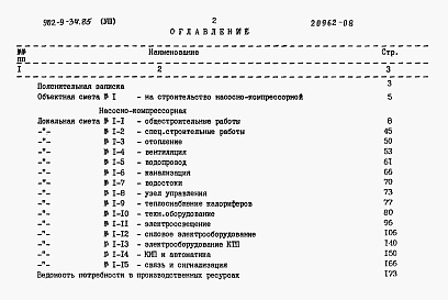 Состав фльбома. Типовой проект 902-9-34.85Альбом 8 Сметы    