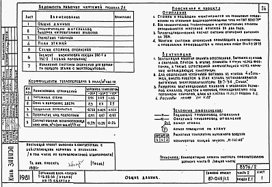 Состав фльбома. Типовой проект 87-049/1.2Альбом 3 Части 1.85, 2,3,4,5,6 Архитектурно-строительные чертежи, отопление и вентиляция, водоснабжение и канализация, газоснабжение, электрооборудование, устройства связи выше отм.0.000 