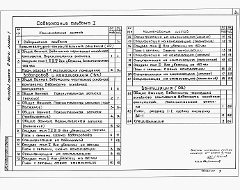 Состав фльбома. Серия 0-900-01 СанитарныеАльбом 1 Архитектурно-строительные решения, водопровод, канализация и вентиляция.