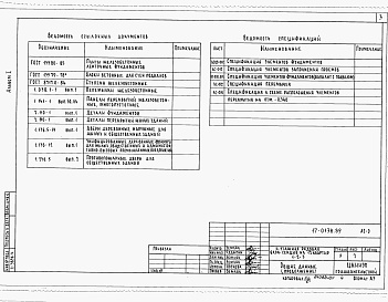 Состав фльбома. Типовой проект 17-0138.89Альбом 1 Аржитектурно-строительные решения ниже отм. 0.000.