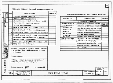 Состав фльбома. Типовой проект 87-0106.86Альбом 2 Части 1,2,3,4,5,6 Архитектурно-строительные чертежи, отопление и вентиляция, водоснабжение и канализация, газоснабжение, электрооборудование, устройства связи выше отм.0.000