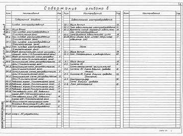 Состав фльбома. Типовой проект А-IV-750-477.90Альбом 6 Электросиловое оборудование. Электроосвещение. Связь. Автоматизаця     