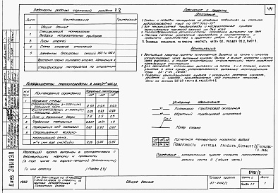 Состав фльбома. Типовой проект 87-0109/2Альбом 2 Часть 1.86, 2,3,4,5,6 Архитектурно-строительные чертежи, отопление и вентиляция, водоснабжение и канализация, газоснабжение, электрооборудование, связь и сигнализация выше отм.0.000