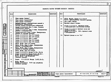 Состав фльбома. Типовой проект 87-0160.13.89Альбом 1Общие архитектурно-строительные решения 