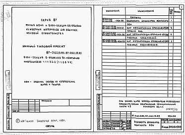 Состав фльбома. Типовой проект 87-0160.13.89Альбом 11 Задание заводу на изготовление щитов и пультов