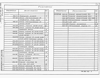 Состав фльбома. Типовой проект А-II,III,IV-300-378.87Альбом 3 Рабочие чертежи изделий     