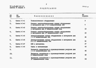 Состав фльбома. Типовой проект А-II-450-267.84Альбом 6 Сметы. Выпуск 4 Сметы к технологическим чертежам, чертежам по связи и сигнализации, электротехническим чертежам 