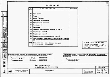 Состав фльбома. Типовой проект 164-87-118.2Альбом 3 Части 1.85, 2, 3, 4, 5, 6  Архитектурно-строительные чертежи, отопление и вентиляция, водоснабжение и канализация, электрооборудование, устройства связи и сигнализации на отм. выше 0.000