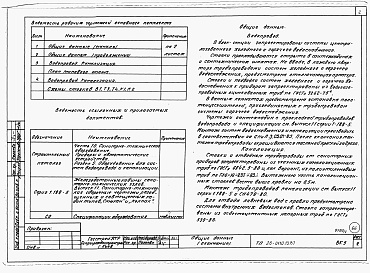 Состав фльбома. Типовой проект 26-0110.13.87Альбом 1 Части 0, 01, 02, 03, 1, 2, 3, 4, 5, 6 Общие архитектурно-строительные решения. Архитектурно-строительные решения ниже отм. 0,000. Отопление и вентиляция ниже отм. 0,000. Внутренние водопровод и канализация ниже отм. 0,000. Архитектурно-строительн