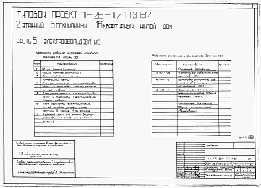 Состав фльбома. Типовой проект 111-26-117.1.13.87Альбом 1 Части 0, 01, 02, 03, 1, 2, 3, 4, 5, 6 Общие архитектурно-строительные решения. Архитектурно-строительные решения ниже отм. 0,000. Отопление и вентиляция ниже отм. 0,000. Внутренние водопровод и канализация ниже отм. 0,000. Архитектурно-строительн