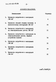 Состав фльбома. Типовой проект 141-26-97.86Альбом 4 Раздел 8-3 Ведомости потребности в материалах 