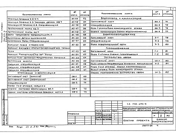 Состав фльбома. Типовой проект 146-214-4Альбом 1 Архитектурно-строительные, санитарно-технические и электротехнические чертежи.