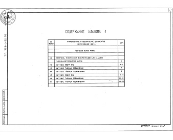 Состав фльбома. Типовой проект 903-1-311.96Альбом 4 Задания заводу-изготовителю щитов          