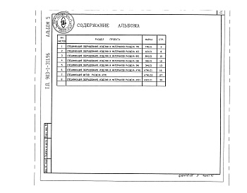 Состав фльбома. Типовой проект 903-1-311.96Альбом 5 Спецификация оборудования, изделий и материалов          