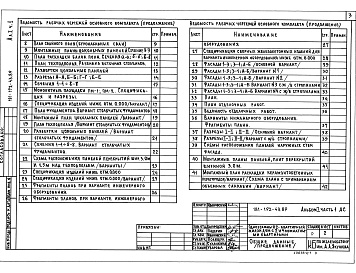 Состав фльбома. Типовой проект 181-192-43.89Альбом 1 Часть 1 Архитектурно- строительные чертежи.