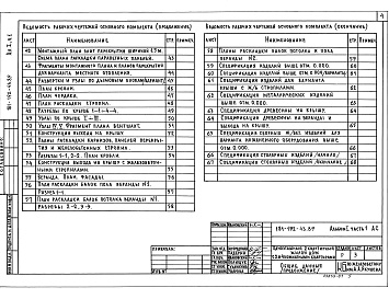 Состав фльбома. Типовой проект 181-192-43.89Альбом 1 Часть 1 Архитектурно- строительные чертежи.