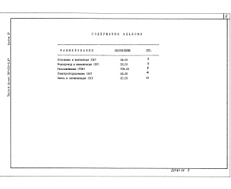 Состав фльбома. Типовой проект 186-214-9.87Альбом 4 Спецификация оборудования.