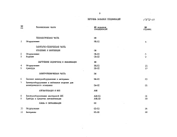 Состав фльбома. Типовой проект 902-9-12Альбом 3 Заказные спецификации    