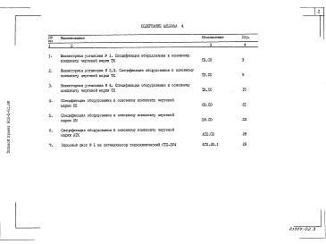 Состав фльбома. Типовой проект 902-5-51.88Альбом 4 Спецификации оборудования    