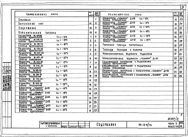 Состав фльбома. Типовой проект 94-011/1.2Альбом 2 Часть 0 Общая часть Раздел 0-2 Расчетные таблицы для системы отопления