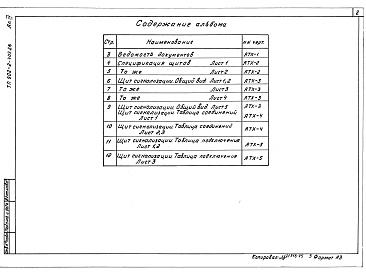 Состав фльбома. Типовой проект 902-2-409.86Альбом 4 Задание заводу-изготовителю    