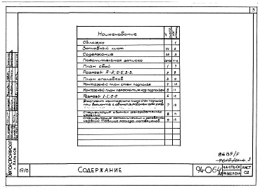 Состав фльбома. Типовой проект 94-064/1.2Альбом 6 Часть 01 Архитектурно-строительные чертежи ниже отм.0.000 Раздел 01-4 Здание с подпольем. Вариант безростверковых свайных фундаментов