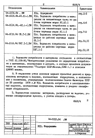 Состав фльбома. Типовой проект 94-0116.84Альбом 5 Ведомости потребности в материалах