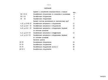 Состав фльбома. Типовой проект 96-018/75/1.2Альбом 9 Часть 14 Спецификации оборудования