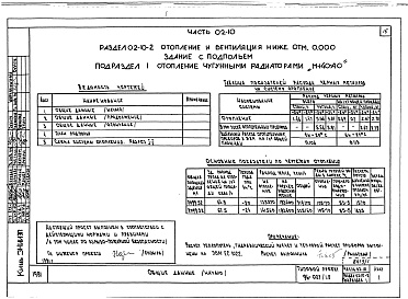 Состав фльбома. Типовой проект 96-027/1.2Альбом 1 Часть 01-10 Архитектурно-строительные чертежи ниже отм.0.000.  Часть 02-10 Отопление и вентиляция ниже отм.0.000. Часть 03-10 Водоснабжение и канализация ниже отм.0.000